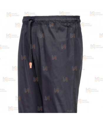 Pantalón de cocina, transpirables con elásticos y cordón color negro
