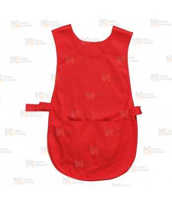 Casulla ajustable con corchetes y bolsillos color rojo