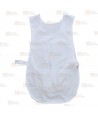 Casulla ajustable con corchetes y bolsillos color blanco