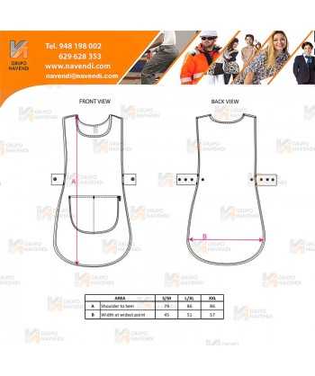 Casulla ajustable con corchetes y bolsillos