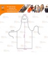 Delantal alimentario con peto largo de PVC