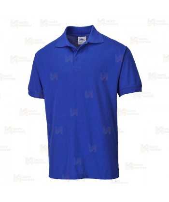 Polo de manga corta color azulina