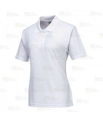 Polo de manga corta para mujer color blanco
