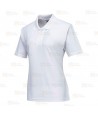 Polo de manga corta para mujer color blanco