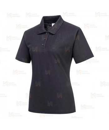 Polo de manga corta para mujer color negro