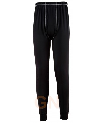 Pantalón térmico elástico y antibacteriano color negro