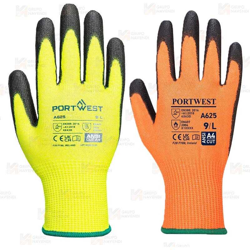 Guante grip de HPPE poliuretano nivel anticorte D