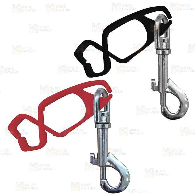 Pinza porta guantes con mosquetón