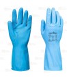 Guantes químicos de látex azul para la industria alimentaria