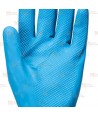 Guantes químicos de látex azul para la industria alimentaria