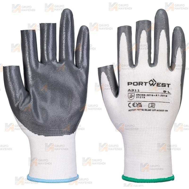 Guante grip de Nitrilo sin tres dedos