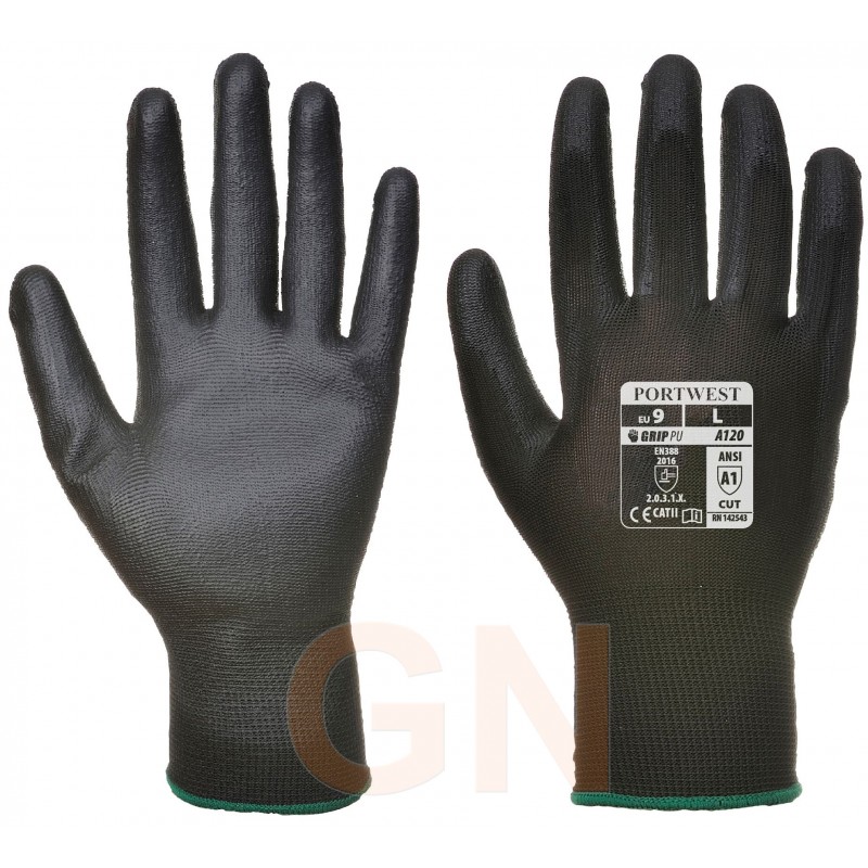 Guantes grip finos de nailon y poliuretano para manipulación (288 pares)