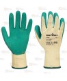 Guantes grip de látex rugoso con soporte de punto galga 10
