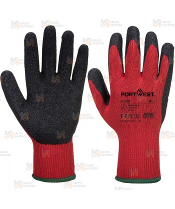 Guantes grip de látex rugoso con soporte de punto galga 10