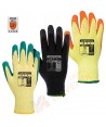Guantes económico de látex rugoso con soporte de punto