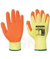 Guantes económico de látex rugoso con soporte de punto