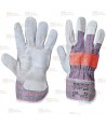 Guantes americanos de serraje económicos con manguito de algodón