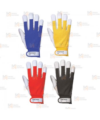 Guantes de piel tipo conductor con dorso fresco