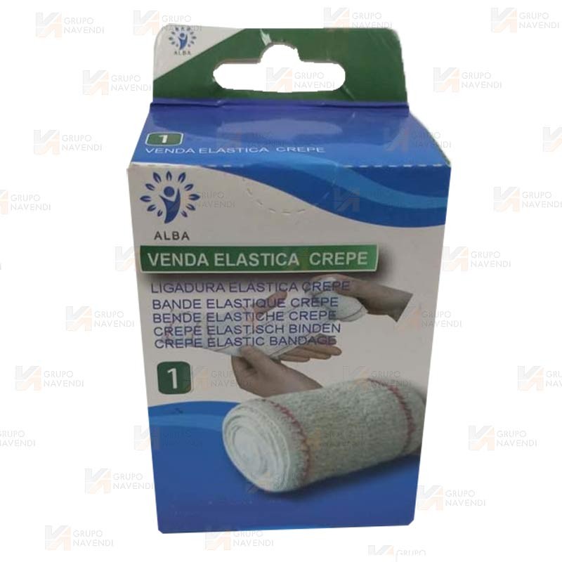 Venda elástica de Crepé de 4m. x 5 cm en paquete individual (24 unidades)