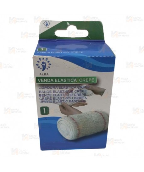 Venda elástica de Crepé de 4m. x 5 cm en paquete individual (24 unidades)