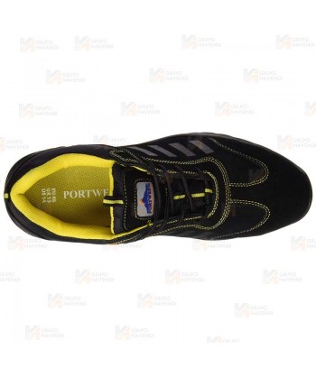 Zapatos deportivo de seguridad S1P color negro y amarillo
