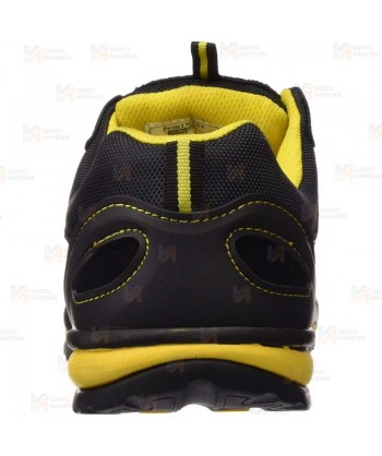 Zapatos deportivo de seguridad S1P color negro y amarillo