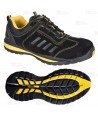 Zapatos deportivo de seguridad S1P color negro y amarillo