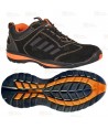 Zapatos deportivo de seguridad S1P color negro y naranja