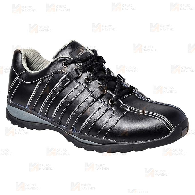 Zapato deportivo de piel y de seguridad S1P SRC E A