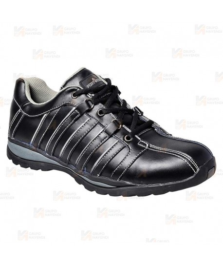 Zapato deportivo de piel y de seguridad S1P SRC E A