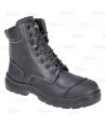 Botas táctica de piel flor de seguridad con cremallera y cordura S3 HRO