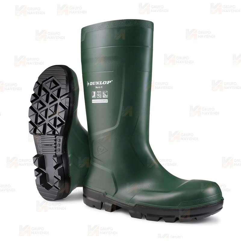 Bota de agua de con puntera y plantilla de seguridad S5 de Dunlop