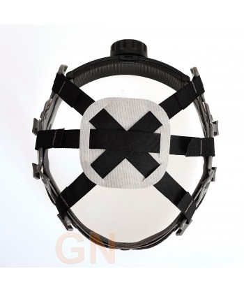 Casco dieléctrico de ABS con barbuquejo de 4 puntos de anclaje incluido
