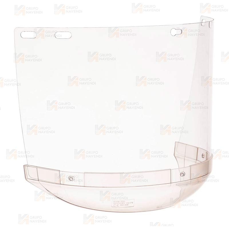 Pantalla facial de policarbonato con protector de barbilla