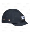 Gorra de protección con visera corta con LED recargable por USB