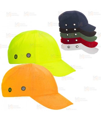 Gorra de protección con visera larga color amarillo flúor