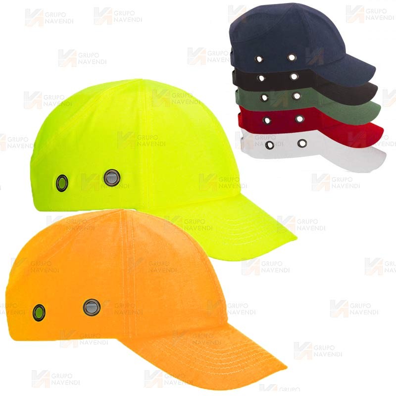 Gorra de protección con visera larga color amarillo flúor