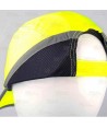 Gorra de protección transpirable y de alta visibilidad color amarillo flúor