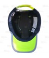 Gorra de protección transpirable y de alta visibilidad color amarillo flúor