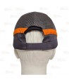 Gorra de protección transpirable color gris y naranja