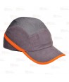 Gorra de protección transpirable color gris y naranja