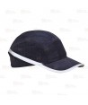 Gorra de protección transpirable color azul marino y blanco