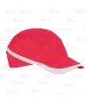 Gorra de protección transpirable color rojo y blanco