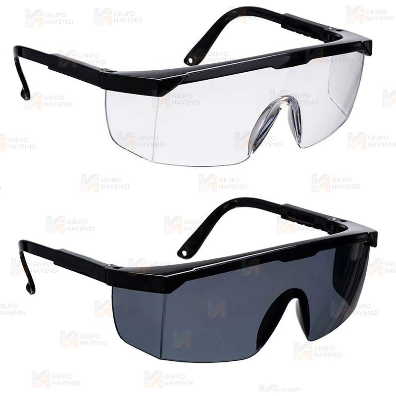 Gafas de protección anti-arañazos con patillas extensibles