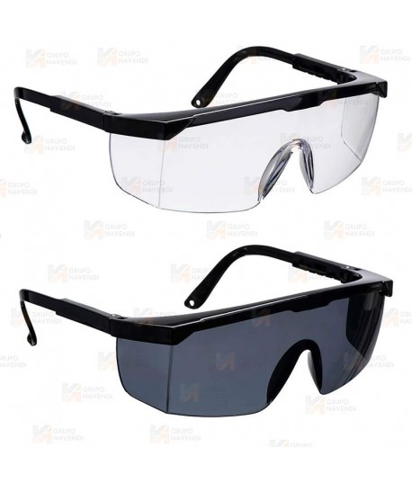 Gafas de protección anti-arañazos con patillas extensibles