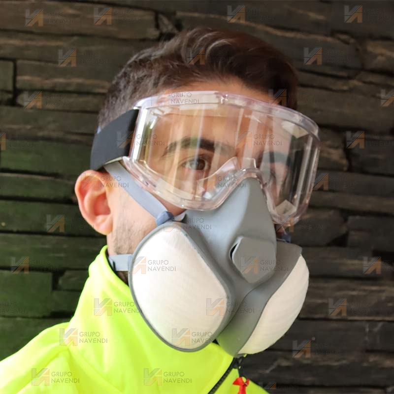 Gafas de seguridad integrales económica con ventilación indirecta