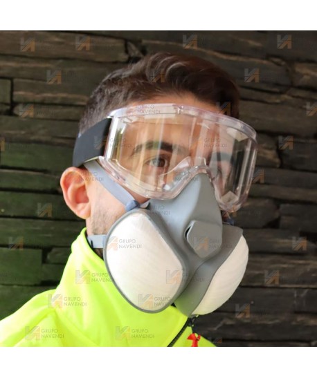 Gafas de seguridad integrales económica con ventilación indirecta