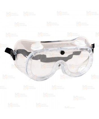 Gafas de ventilación indirecta con montura flexible de PVC