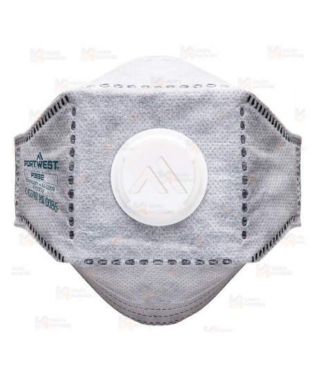 Mascarilla dolomita de carbón activo con válvula tipo FFP3 NR