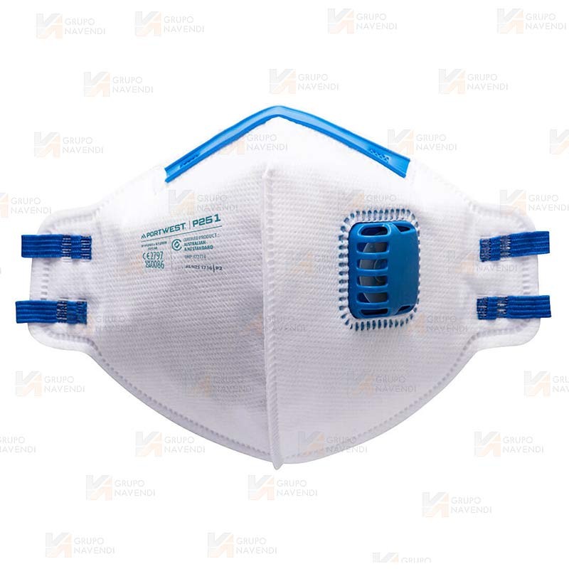 Mascarilla profesional plegable y con válvula, tipo FFP2 NR